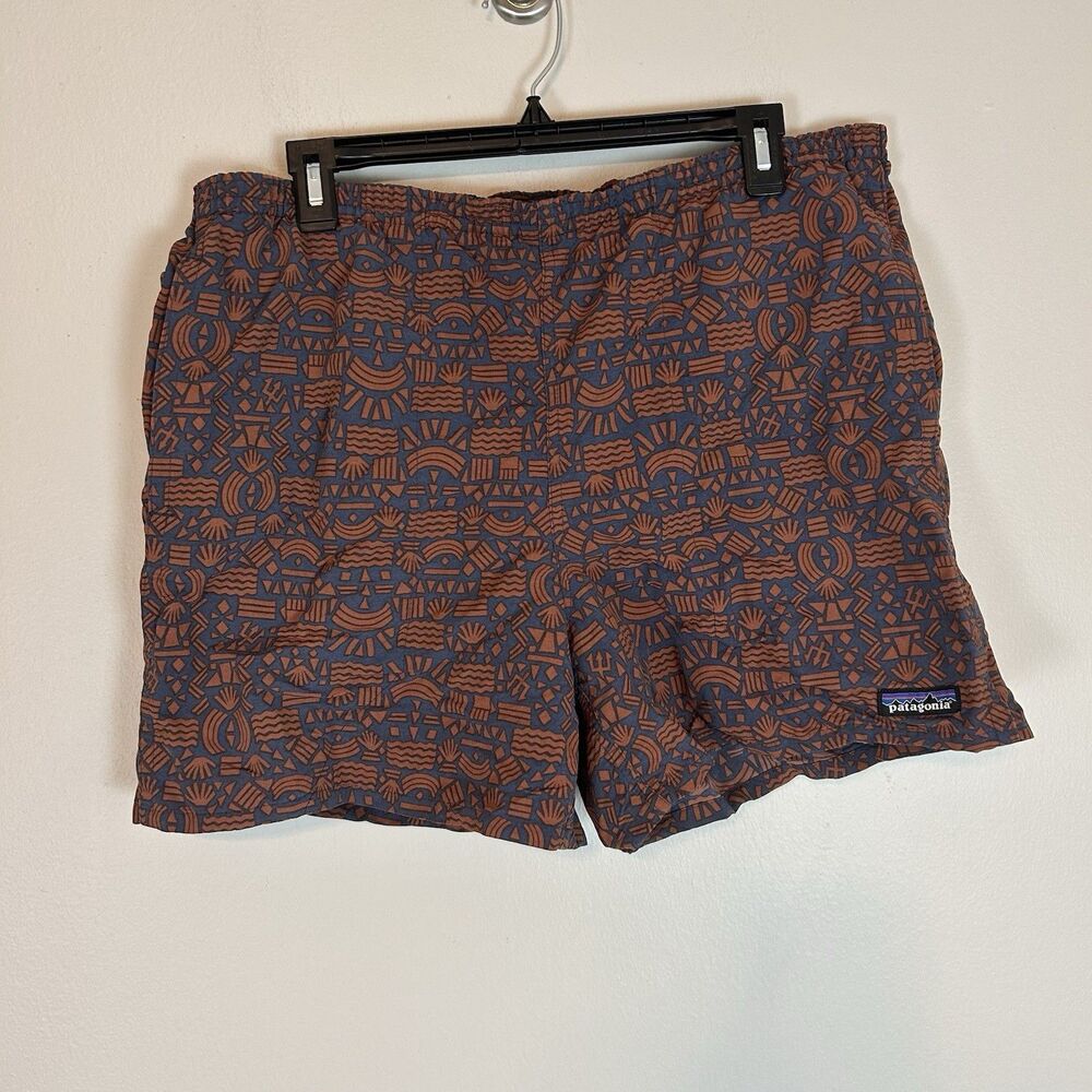 Patagonia Baggies Shorts Mens Medium Abstract Geometric Print 5” In Discontinued